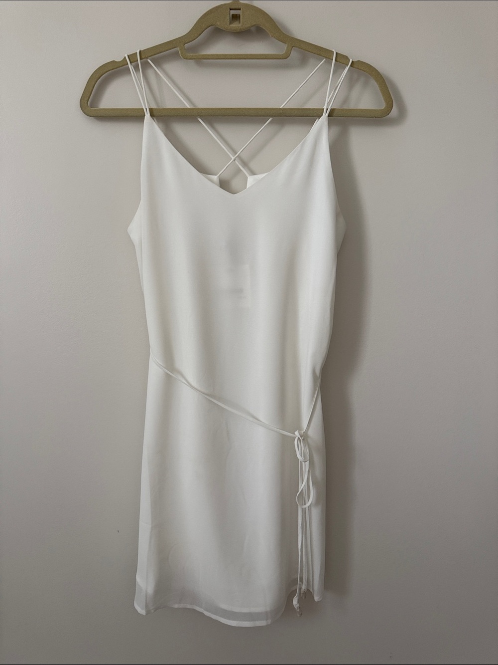 White Strappy Slip Dress